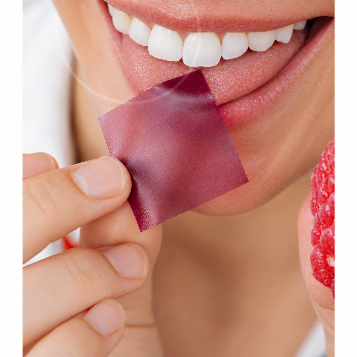 ZORYCREST oral strip pack tucked into a jacket pocket